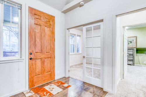 an empty room with a wooden door at Scenic View Landing in Walla Walla