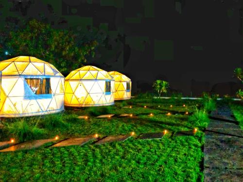 Jardín al aire libre en Igloo Glamping Bali