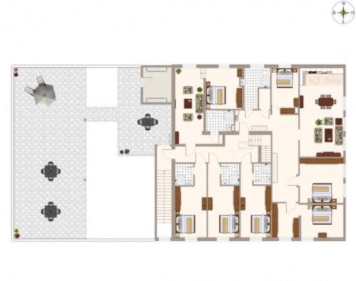 a floor plan of a house at Lodge an der Eider in Friedrichsgraben