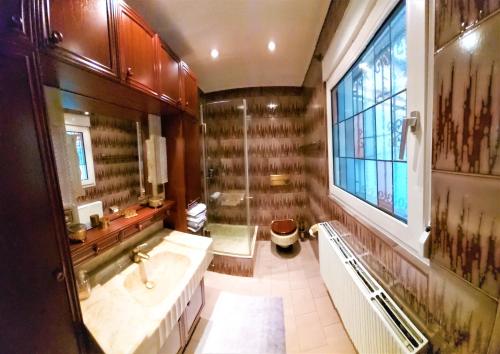 巴特諾因阿爾－阿爾韋勒的住宿－Ferienhaus MagnoliAhr，带浴缸、淋浴和盥洗盆的浴室