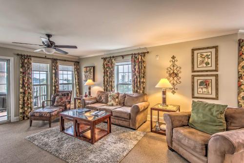 
A seating area at North Myrtle Beach Condo with Views Walk to Beach!
