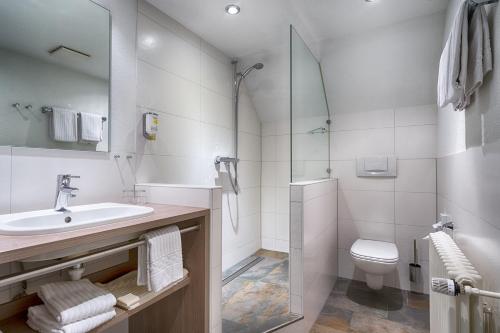 
Ein Badezimmer in der Unterkunft Hotel Zum Löwen - Unteres Wirtshaus
