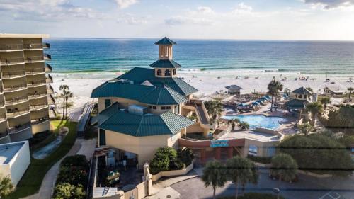 an aerial view of a resort with a beach at Sandestin Resort Luau by Tufan in Destin