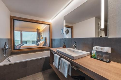 Koupelna v ubytování Dornsberg Panoramic Apartments