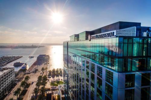 a rendering of a glass building with a river at InterContinental San Diego, an IHG Hotel in San Diego