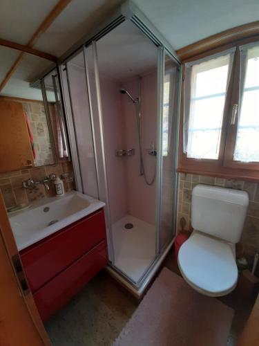 Koupelna v ubytování Chalet Am Fels