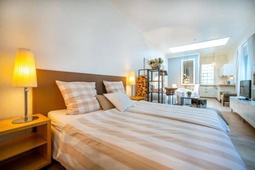 Letto o letti in una camera di Ferienwohnung Koblenz Altstadt