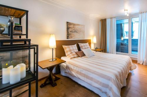 Letto o letti in una camera di Ferienwohnung Koblenz Altstadt