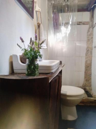 Koupelna v ubytování Casa Iris