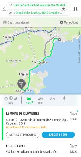 a map of the battle of saint rendez vousyards at CAVALAIRE vue MER au loin MAISONNETTE TOUT ÉQUIPÉE POUR 4 PERSONNES AVEC PISCINE CLIM WIFI VÉLOS TV BARBECUES in Cavalaire-sur-Mer