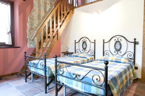 Cama o camas de una habitación en 3 bedrooms apartement with shared pool and wifi at Castelbellino