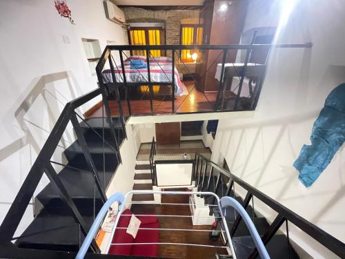 an overhead view of a staircase in a house at Stella Marina Appartamento in Cagliari