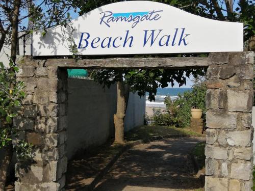 a sign for the beach walk at the beach at Crayfish Inn no5 in Ramsgate