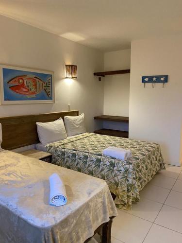 Katil atau katil-katil dalam bilik di Apart Hotel Forte Blu