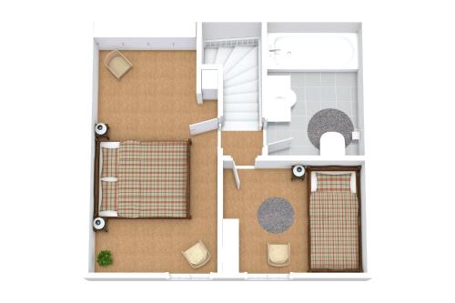 a floor plan of a house at Ferienhaussiedlung Strandperlen Buchenhof 6b (Typ III) in Wustrow