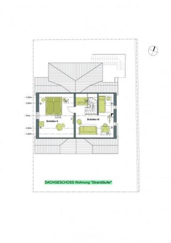 a floor plan of a house at Strandläufer in Husum