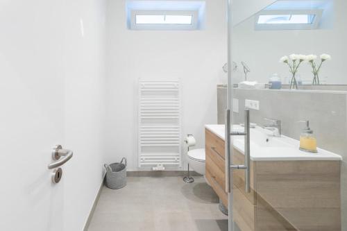 Koupelna v ubytování Mönkestübchen