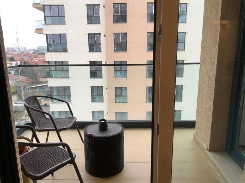 Μπαλκόνι ή βεράντα στο Fancy Westpark 2 Residence Lakeview W7