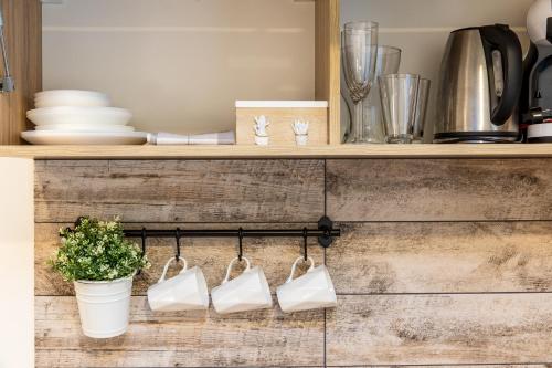 Kohvi ja tee valmistamise võimalus majutusasutuses Amber drop