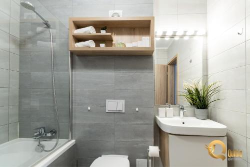 Kylpyhuone majoituspaikassa Quibio Apart Terrace