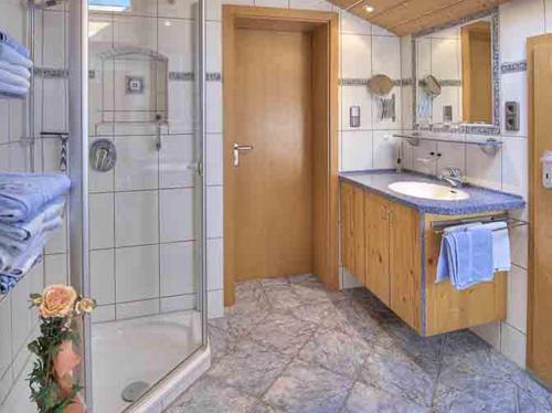 Ванная комната в Andrebauernhof - Biohof - Chiemgau Karte