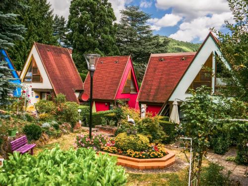 una casa con giardino di fronte di Gîtes individuels à Kaysersberg a Kaysersberg