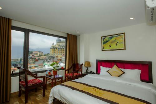 Katil atau katil-katil dalam bilik di SAPA KING HOTEL HUNG VUONG HOTEl