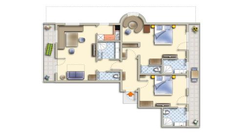 a floor plan of a house at Alpenkönig in Zell am Ziller
