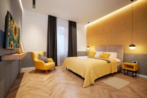 Ένα ή περισσότερα κρεβάτια σε δωμάτιο στο Luxury Apartments Donostia & Iruña