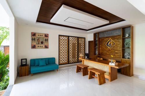 Χώρος καθιστικού στο The Calna Villa Bali
