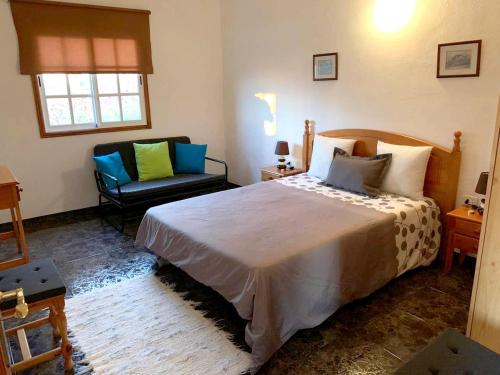 Postel nebo postele na pokoji v ubytování Cozy apartment with sea view in Frontera