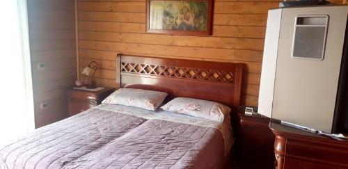 Een bed of bedden in een kamer bij One bedroom house with enclosed garden and wifi at Sant'Antonio Abate 5 km away from the beach