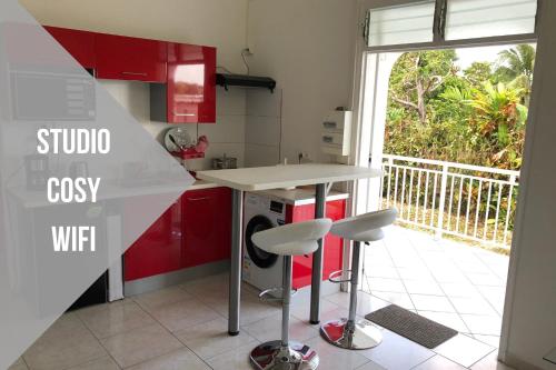 Kuchyň nebo kuchyňský kout v ubytování Lodge Sopraia Jardin-spacieux- Jacuzzi- Proche aéroport
