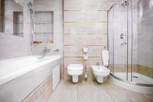 Koupelna v ubytování Prestige apart-hotel