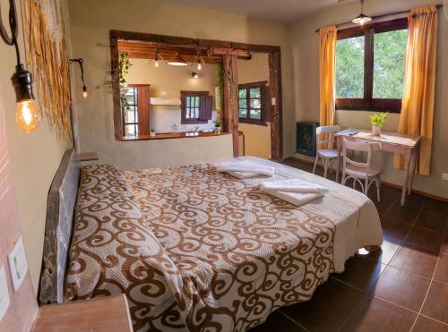 Llit o llits en una habitació de Cabañas La Matera