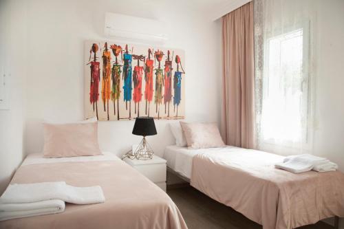 Ліжко або ліжка в номері Dadya Villa 2 - Villa with private pool - 750m distance to the beach