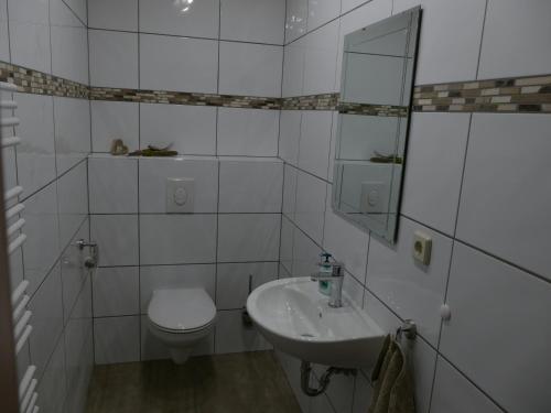 Koupelna v ubytování Ferienwohnung Quelle