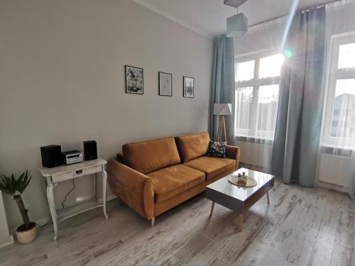 Przytulny apartament w centrum Kupiecka-Drzewna tesisinde bir oturma alanı