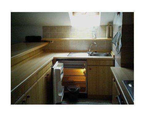 Dapur atau dapur kecil di Haus-Alphorn-Wohnung-15