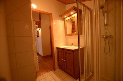 Bathroom sa Chalet A, Village des Lapons Les Saisies, 3 chambres et 1 espace nuit mezzanine