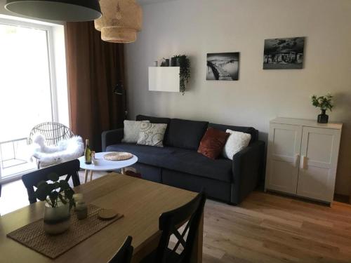 Svetainės erdvė apgyvendinimo įstaigoje Apartmány Trio Krkonoše