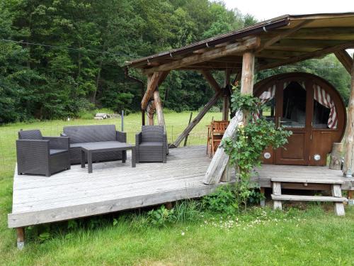 Zahrada ubytování Schlummerfass an der Bockmühle