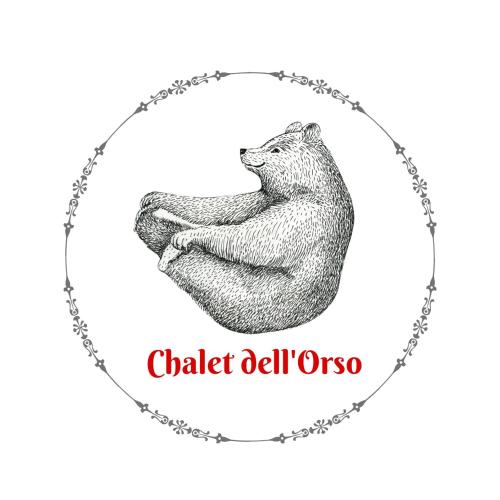 a black and white illustration of a squirrel in a circle at Chalet dell'Orso in Pescasseroli