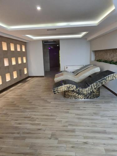 a room with a snake laying on the floor at Apartman Sladjana Premier 12 Milmari in Kopaonik