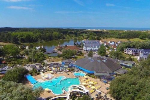 an aerial view of the pool at the resort at Villa 6 pers pierre et vacances Belle Dune in Fort-Mahon-Plage