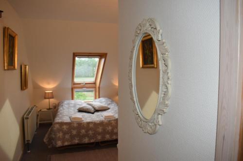 Postel nebo postele na pokoji v ubytování Lysbjerg