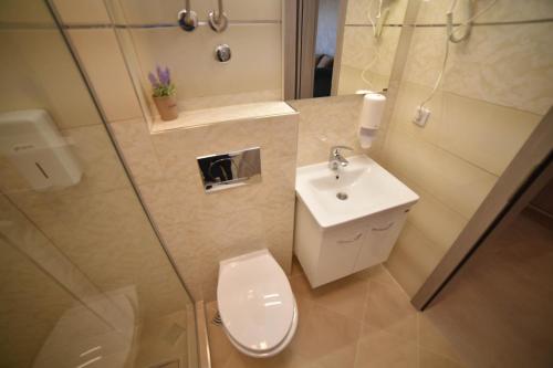 Koupelna v ubytování Apartmani Sofrenic-Hotel Adonis