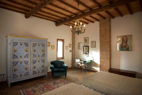 Ruang duduk di Agriturismo Poggiarellino - Montalcino