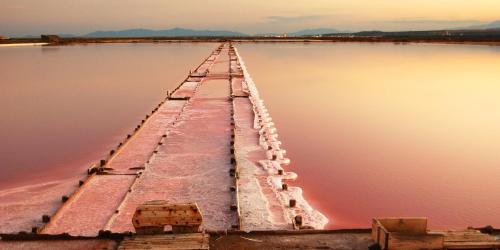 a pier in the middle of a body of water at Les Ilots de Gruissan in Gruissan