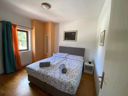 Кровать или кровати в номере Apartments Vidmar near Bled - Adults only